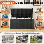 Outdoor Deck Storage Box, Resin Deck Boxes Indoor and outdoor, Waterproof - Image 3