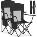 SONGMICS 2 Pack Breathable Camping Chairs, 330 lb Capacity Foldable Outdoor by Unknown