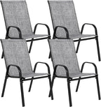 Patio Chairs Set of 4, Breathable Textilene, Weatherproof Frame, Quick Setup - Image 7