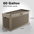 ROJIK Outdoor Storage Housing Deck Box, Waterproof Patio Furniture, Garden Tools - Image 2