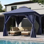 10'x10' Outdoor Gazebo, Metal Frame Heavy Duty Patio Canopy Tent Shelter by LAUSAINTHOME
