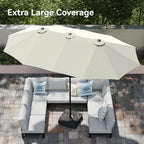 PHI VILLA 15ft Large Outdoor Patio Umbrella - Image 2