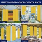 PureFit Outdoor Curtains for Patio Waterproof Weatherproof Outside Curtains | - Image 5