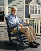 SERWALL Outdoor Rocking Chair Set of 8, Patio Rocking Chairs - Image 8