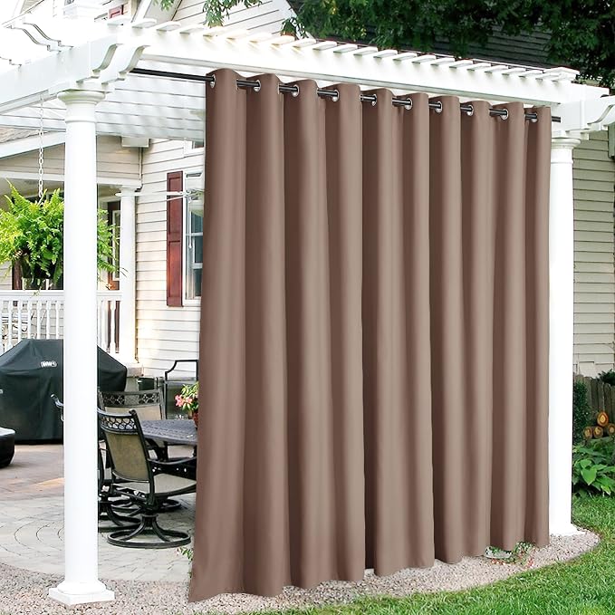 RYB HOME Outdoor Curtains for Patio Waterproof Privacy Thermal Insulated | by RYBHOME