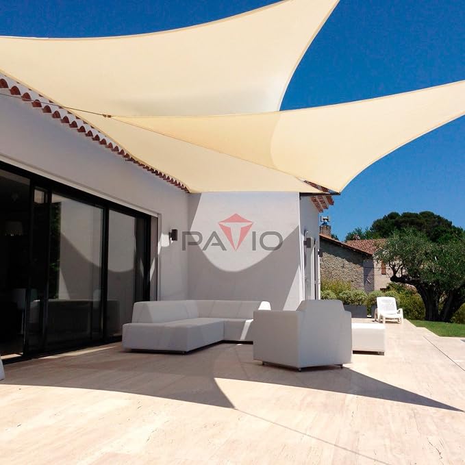 Patio Paradise 26' x 26' x 26' Sun Shade Sail Triangle Canopy Shade Cloth - Image 6