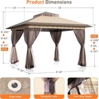 13'x13' Pop Up Gazebo Canopy Tent, Pop Up Canopy - Image 3