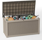 310 Gallon Lockable Outdoor Storage Box – Waterproof Resin Deck Box by ASKPASS