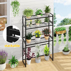 Simple Trending 3 Tier Metal Plant Stand Outdoor Indoor Waterproof, Stackable - Image 3