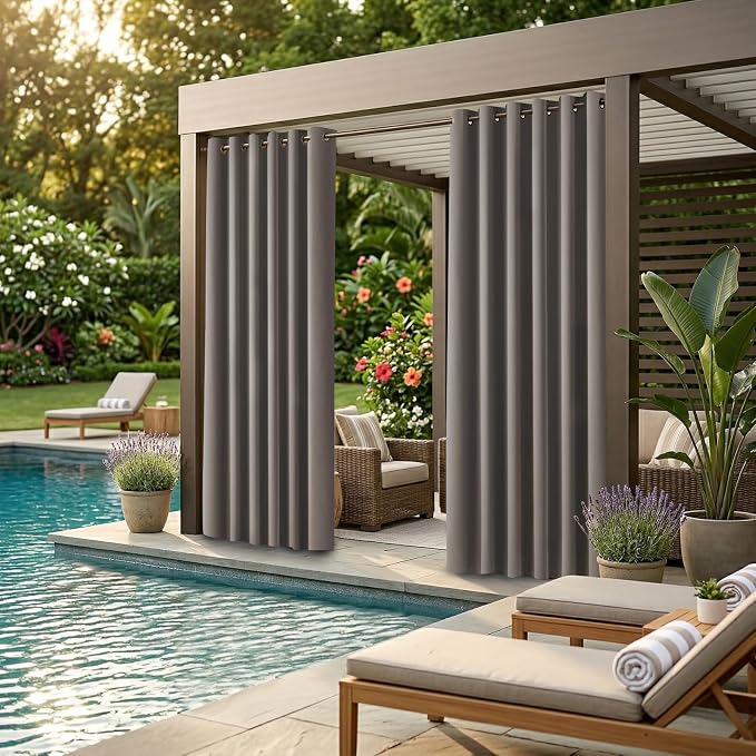Waterproof Outdoor Curtain W84 x L120 - Image 2