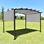 Eden's Decor Straight Flat-Edged Sun Shade Sail Rectangular 9' x 15' Grey - Image 6