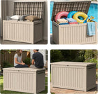 270 Gallon Outdoor Storage Box Resin Deck Box All Weather Waterproof Large - Image 7