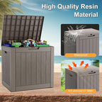 Deck Box, 32 Gallon Resin Indoor and Outdoor Storage Boxes Waterproof - Image 4