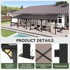 Aoxun 10’x30’ Gazebo with Aluminum Frame & Polycarbonate Panel, Outdoor Patio - Image 3