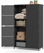 Tangkula Rattan Outdoor Storage Cabinet, Patiojoy Outdoor Cabinet by TANGKULA