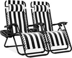 Best Choice Products Set of 2 Adjustable Steel Mesh Zero Gravity Lounge Chair by Unknown