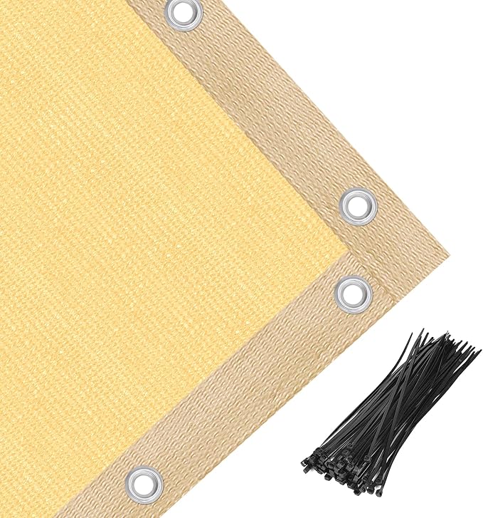 Amagenix 90% Shade Fabric 10'X 14' Sand Sun Shade Cloth - Image 5