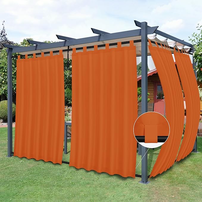 Easy-Going Outdoor Patio Curtains 2 Panels, 54x120 inch, Porch and Pergola by Easy-Going