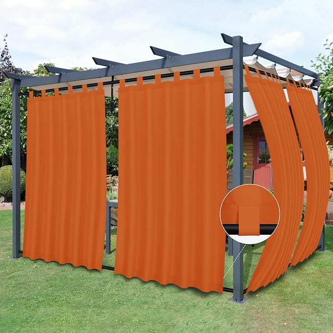 Easy-Going Outdoor Patio Curtains 2 Panels, 54x96 inch, Porch and Pergola by Easy-Going