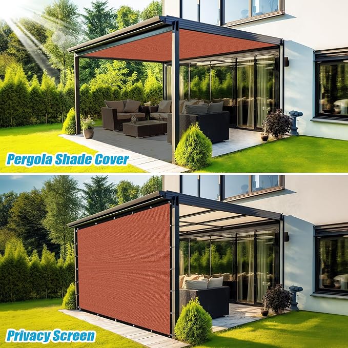 Amagenix 90% Pergola Shade Cover 8' X 18' Sun Shade Cloth - Image 5