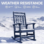 Oversized HDPE Outdoor Rocking Chair, All-Weather Resistant, Extra Large & - Image 4