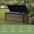 Keter Signature Collection 120 Gallon Resin Deck Box Organization and Storage - Image 10