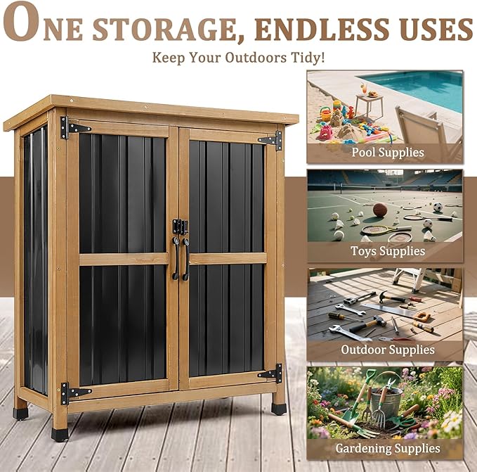 PetsCosset Small Weatherproof Outdoor Storage Cabinet - Image 3