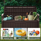 Flamaker 80 Gallon Storage Bench, Deck Box - Image 5