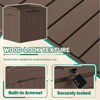 Devoko 30 Gallon Resin Deck Box 2 Pack Outdoor Indoor Waterproof Storage Box - Image 2