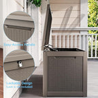310 Gallon Lockable Outdoor Storage Box – Waterproof Resin Deck Box - Image 6