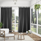 Exclusive Home Cabana Solid Indoor/Outdoor Light Filtering Hook-and-Loop Tab - Image 2