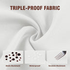 Set of 2 Outdoor Curtains for Patio Waterproof, Breathable Grommet Panels for - Image 6