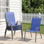 TLSUNNY Patio Chair, Outdoor Stackable Textilene Chairs Set of 6, by TLSUNNY
