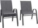 Patio Chairs Set of 4, Stackable Outdoor Dining Chairs Set by Betterhood