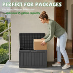 DRATO 55 Gallon Outdoor Storage Box Waterproof, Lockable Resin Deck Boxes | - Image 5
