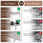 Patio Chairs Set of 4, Stackable Outdoor Dining Chairs - Image 6