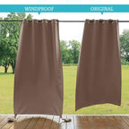 RYB HOME Outdoor Curtains for Patio Waterproof, Windproof - Image 2