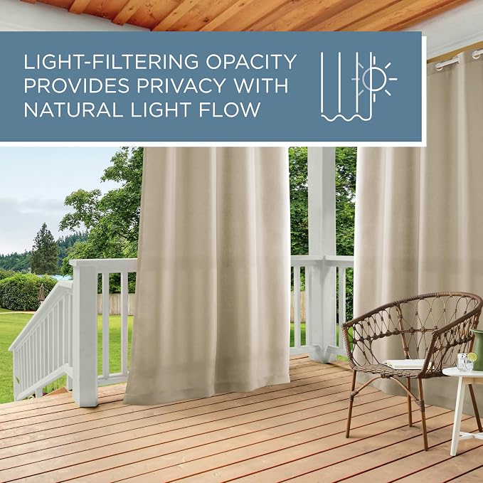 TOWN & COUNTRY BASICS Cabana Solid Heavyweight Indoor Outdoor Curtains - Image 8