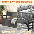 100 Gallon Outdoor Storage Bench, Lockable Patio Storage Bench, - Image 6