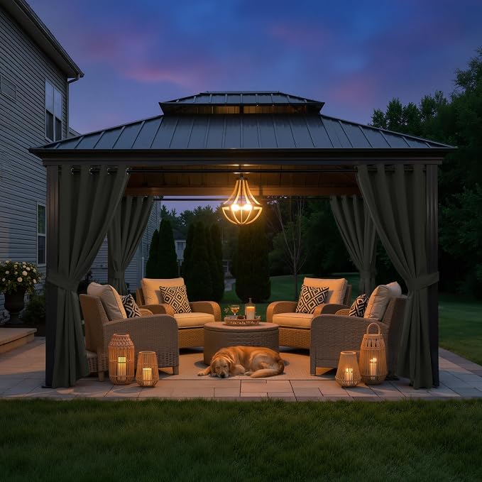 Outdoor Curtains for Patio 52x84 Inch Grey, 1 Panel | Waterproof Outdoor Patio - Image 7