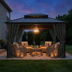 Outdoor Patio Curtains Waterproof Panel W52 x L95 Inch Grey, 1 Panel | Grommet - Image 7
