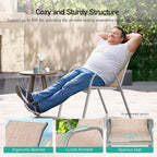 Patio Chairs Set of 4, All Weather Outdoor Dining Chairs | Stackable Dining - Image 7
