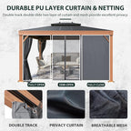10'x13' Hardtop Gazebo, Galvanized Steel Double Roof - Image 6