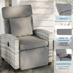 Outdoor Recliner Chair, Reclining Patio Chairs - Image 2