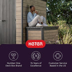 Keter Signature Collection 150 Gallon Resin Deck Box Organization and Storage - Image 11