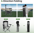 ALPHA CAMP Oversized Fully Padded Camping Chairs - Image 8
