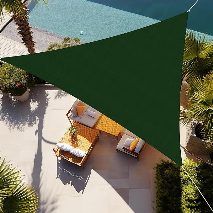 Shade&Beyond Custom Sun Shade Sail 13'x15'x19.8' Triangle Sun Sail Shades Patio by ShadeBeyond