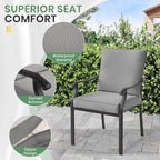 LVUYOYO Outdoor Patio Dining Chairs Set of 2, Metal Stackable Chairs Set - Image 5