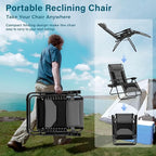 MFSTUDIO Padded Zero Gravity Chair, Cup Holder, 28in Seat, Removable Cup Holder - Image 6