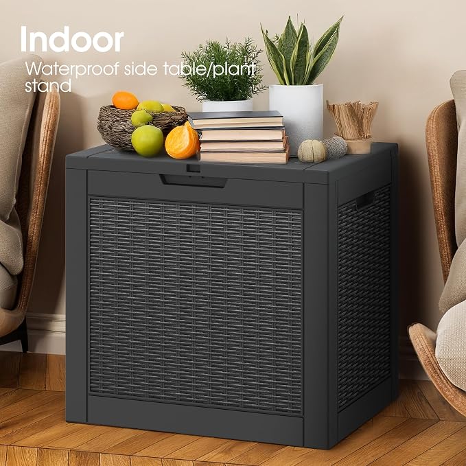 30 Gallon Outdoor Storage Box, Resin Deck Boxes Indoor and outdoor, Waterproof - Image 5